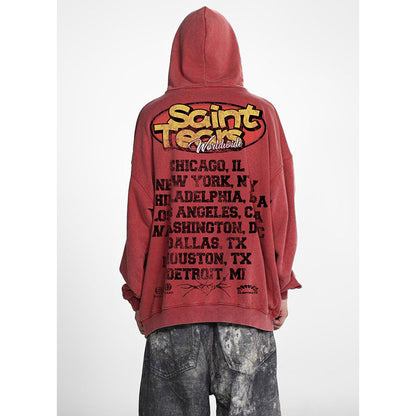 Unisex Hoodies Saint Michael Loose Hip Hop Sweater