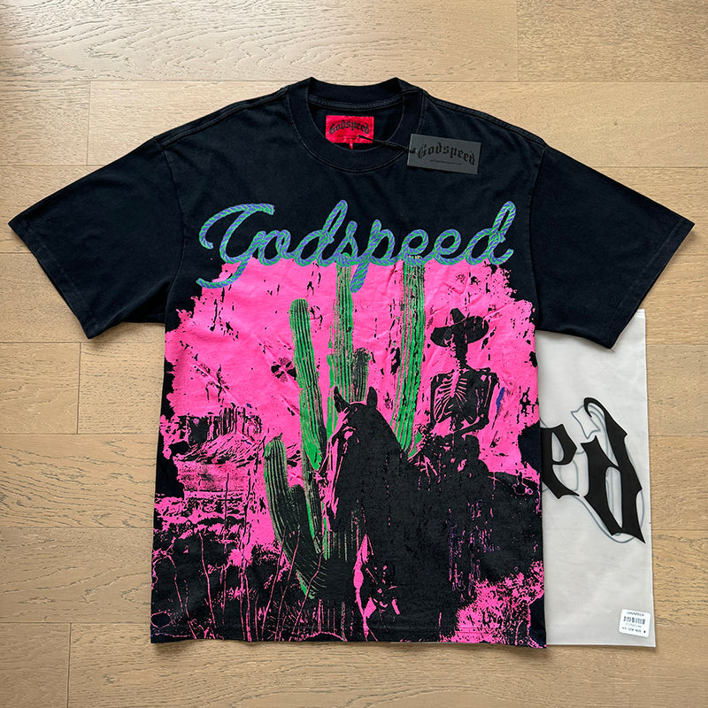 Godspeed T-Shirt Retro Fantasy Pattern