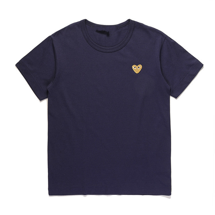 CDG Be Kind T Shirt T-shirt Peach Heart Men's and Women's round Neck Cotton Short Sleeve
