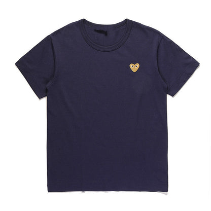 CDG Be Kind T Shirt T-shirt Peach Heart Men's and Women's round Neck Cotton Short Sleeve
