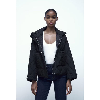Women Cotton Coat Fashion Casual Stand Collar Coat