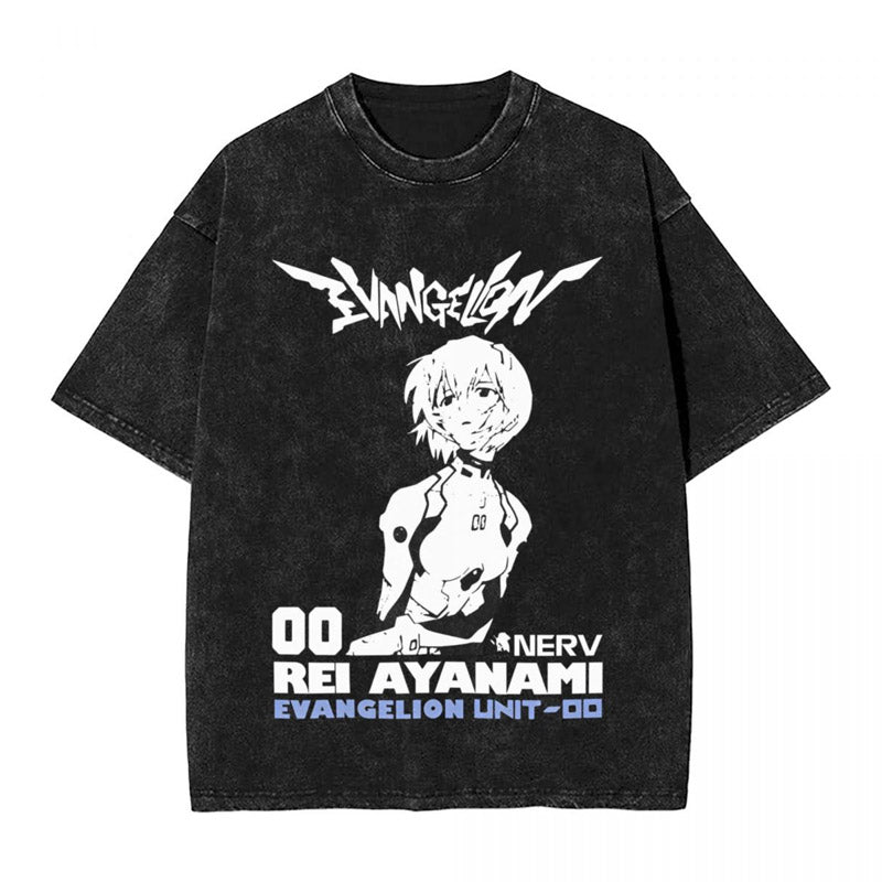Neoned Genesised Evangelioned T-Shirt Vintage Anime Fashion