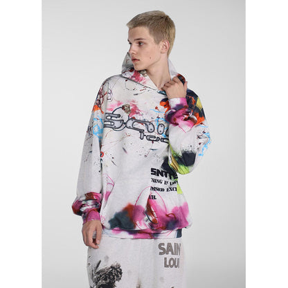 Unisex Hoodies Saint michael Painted Loose Hoodie