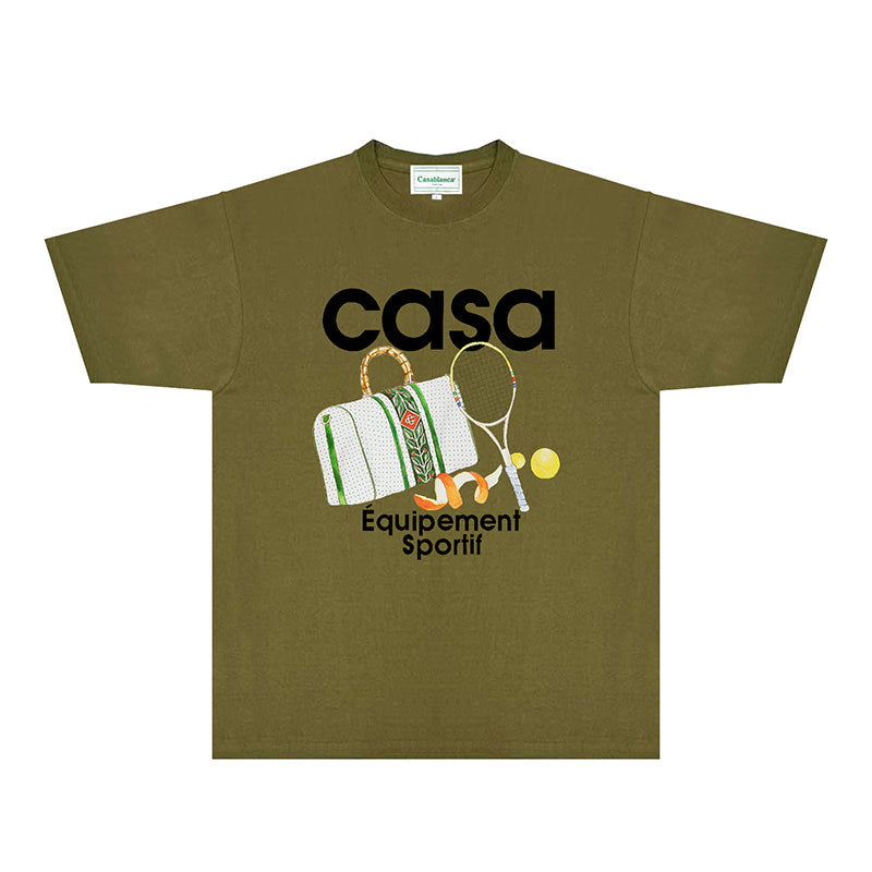 Casablanca T Shirts Fashion Print Street