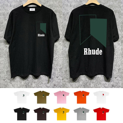 Rhude T Shirts Printed Trendy Pure Cotton