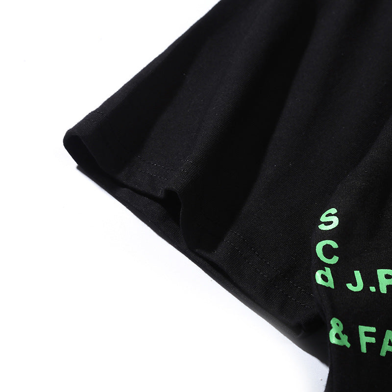 Vlone T Shirts Philadelphia Music Festival Limited Green Large V-neck Print Short Sleeve Loose T-shirt for Men and Women