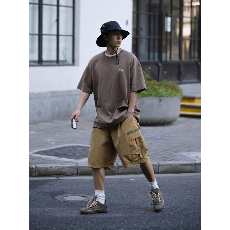 Unisex Shorts Loose Casual Pants Cargo Shorts Large Pocket
