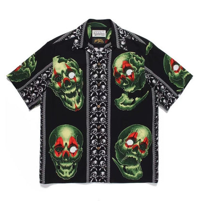 GUILTYPARTIES TIGER Shirts STUDIO Tattooed Skull, Short Sleeve Shirt