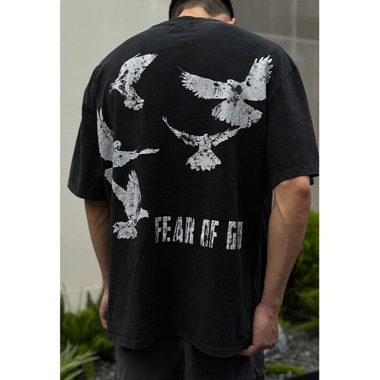 Unisex T-Shirts SAINT MICHAEL & FOG Eagle Print T-Shirt