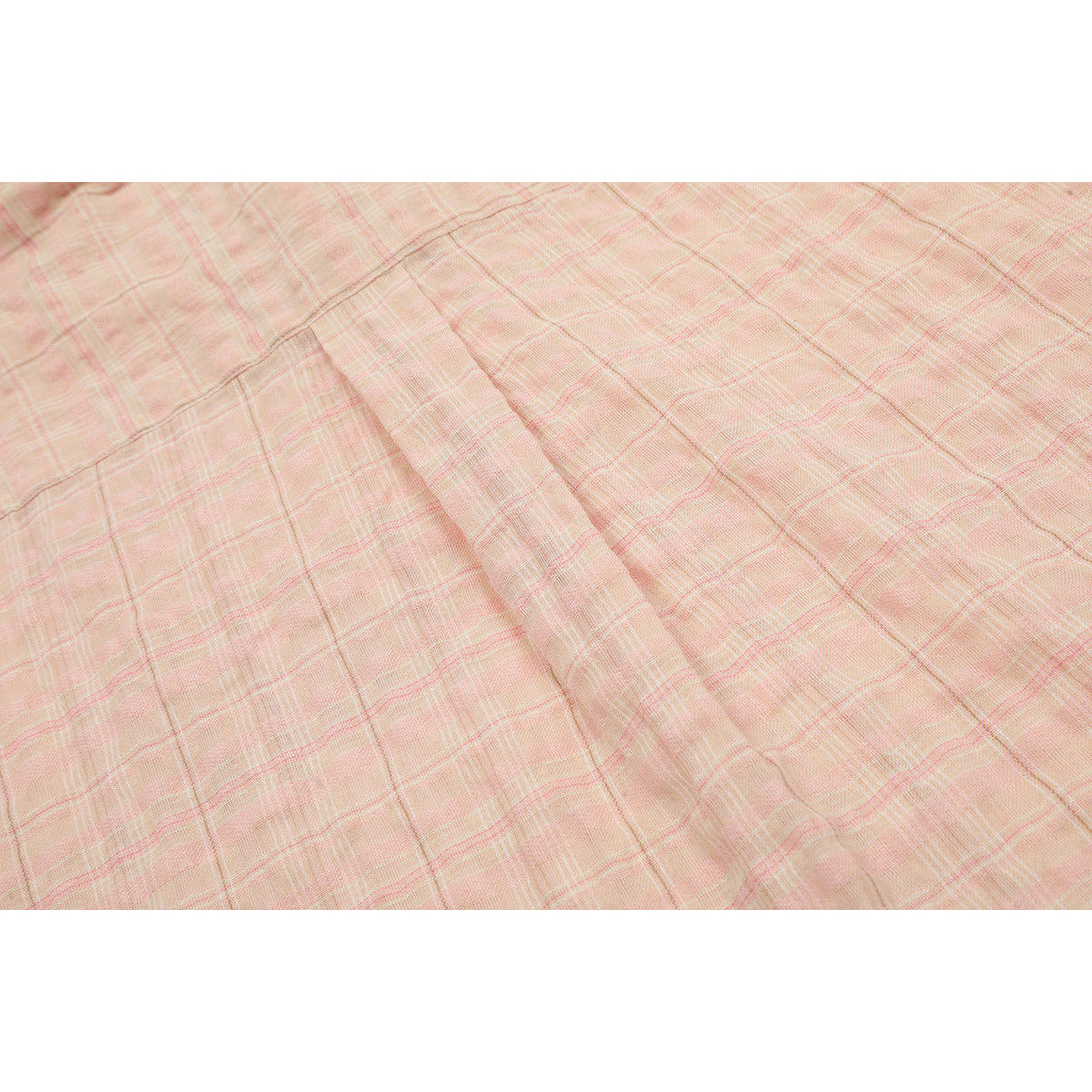 Unisex Shirts Our Legacy Pink Loose Checked Long Sleeve Shirt