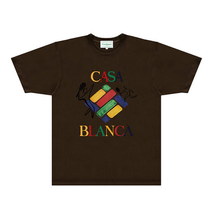 Casablanca T Shirts Fashion Print Street