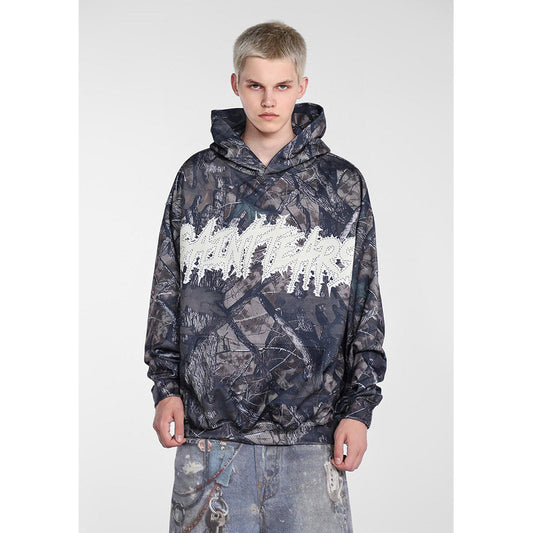 Unisex Hoodies Saint Michael Fashion Tree Pattern Camouflage Loose Sweater