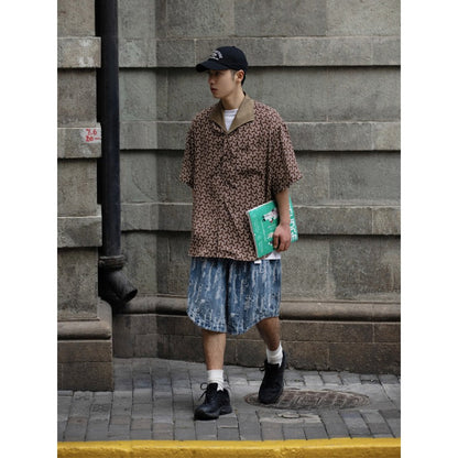 Unisex Shorts Loose Casual Pants Denim Shorts