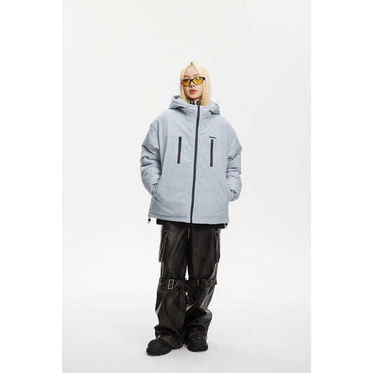 Unisex Coat Hooded Cotton-Padded Versatile Loose and Warm Couple