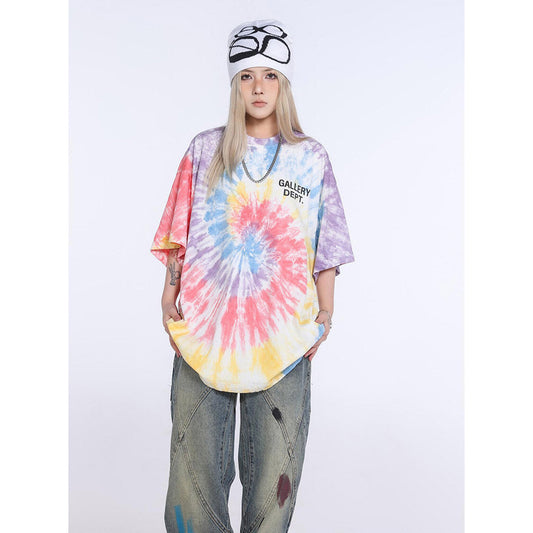 Unisex T-Shirts GALLERY DEPT Tie-dye Fashion Loose Tee