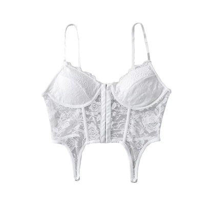 Women Tops Summer Lace Top with Narrow Straps Sexy Vest