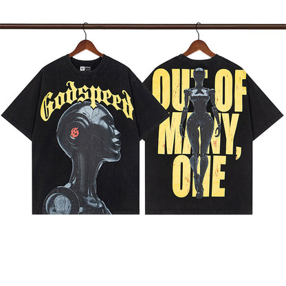Godspeed T-Shirt Retro Fantasy Pattern