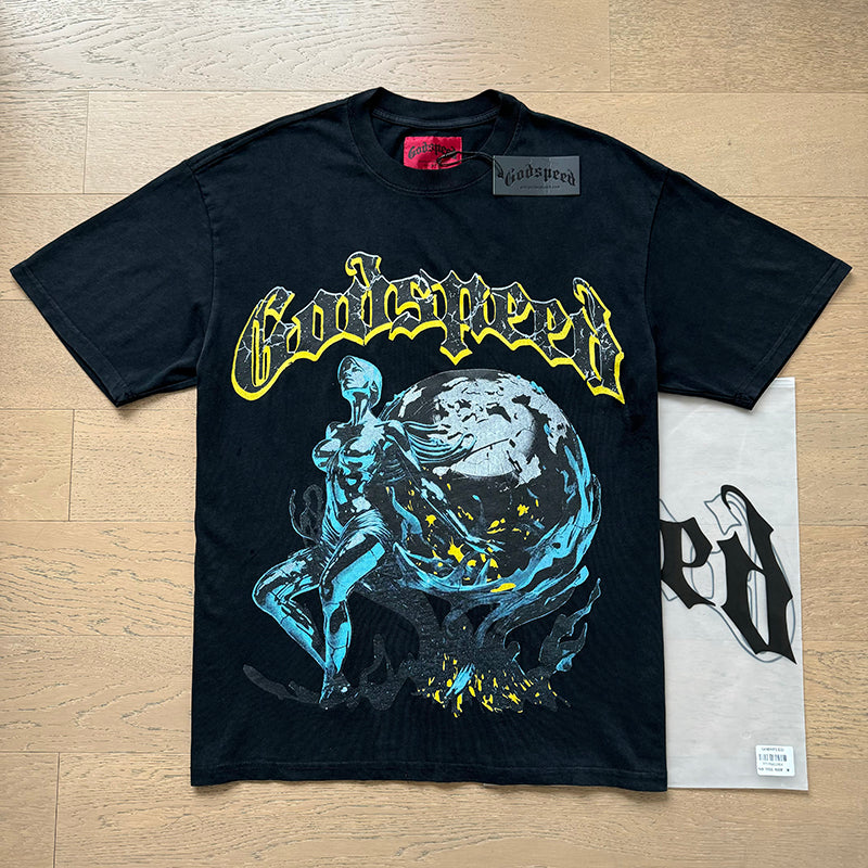 Godspeed T-Shirt Retro Fantasy Pattern
