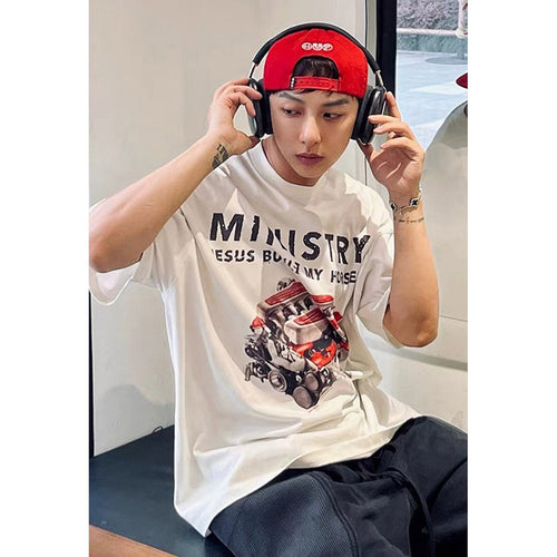 Unisex T-Shirts Epidemic Ferrari Loose Casual T-Shirts