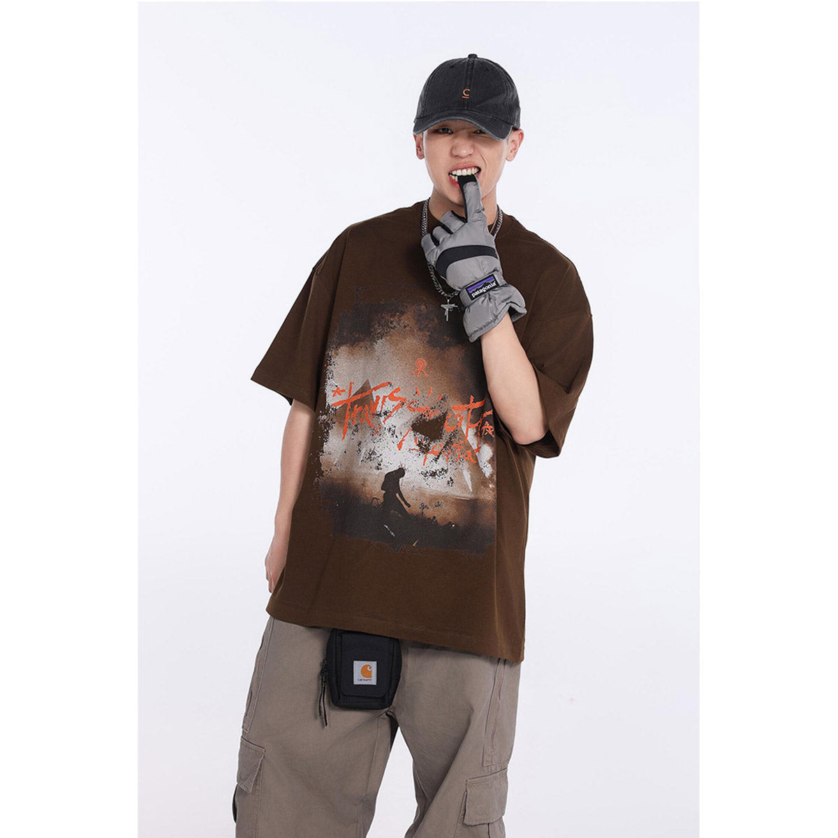 Unisex T-Shirts Travis Scott Album Portrait Cover Casual Loose T-Shirt