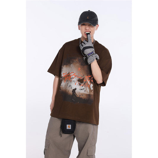 Unisex T-Shirts Travis Scott Album Portrait Cover Casual Loose T-Shirt