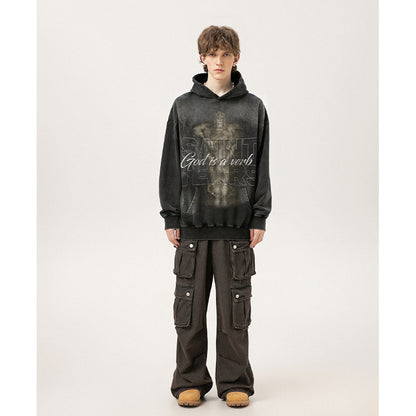 Unisex Hoodies Saint Michael Make Old Baggy Hoodies