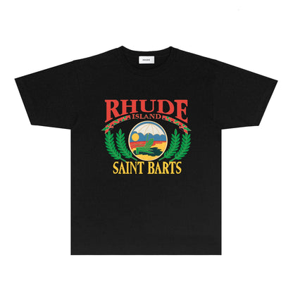 Rhude T Shirts Printed Trendy Pure Cotton