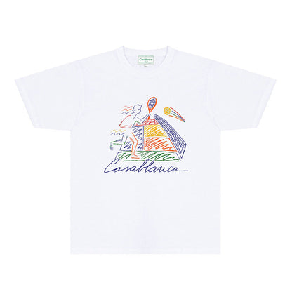 Casablanca T Shirts Fashion Print Street