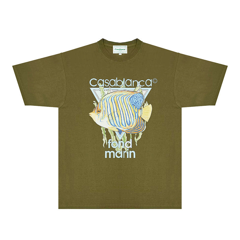 Casablanca T Shirts Fashion Print Street