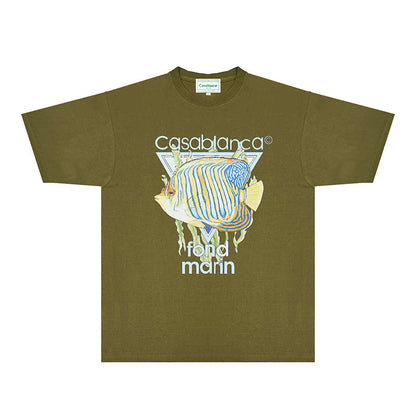 Casablanca T Shirts Fashion Print Street
