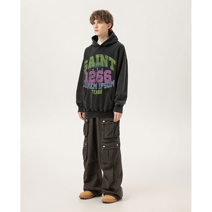 Unisex Hoodies Saint Michael Old Loose Hoodie