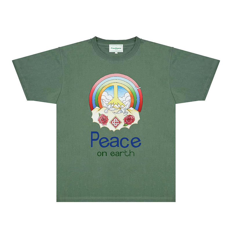 Casablanca T Shirts Fashion Print Street