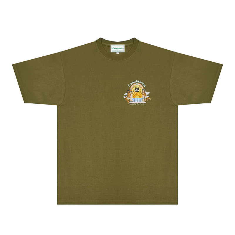 Casablanca T Shirts Fashion Print Street