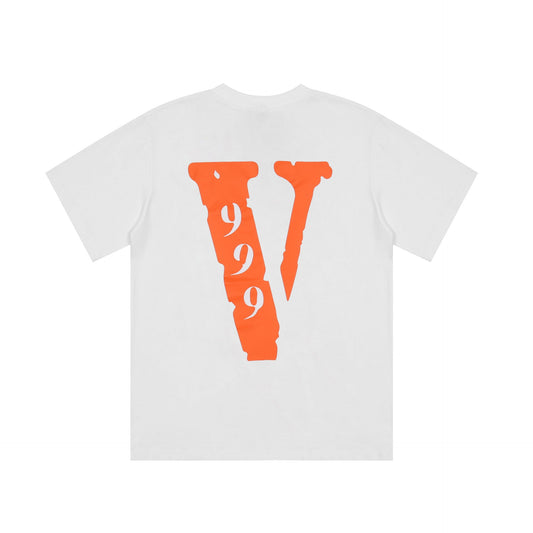 Vlone T Shirts 999 Large V Printed Short Sleeve T-shirt Men and Women Couple Loose BF Half Sleeve