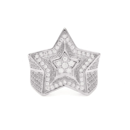 Rings Rap Pentagram Ring Copper Zircon St. Valentine's