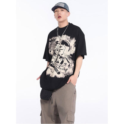 Unisex T-Shirts Saint Michael Vintage Comic Loose Short Sleeves