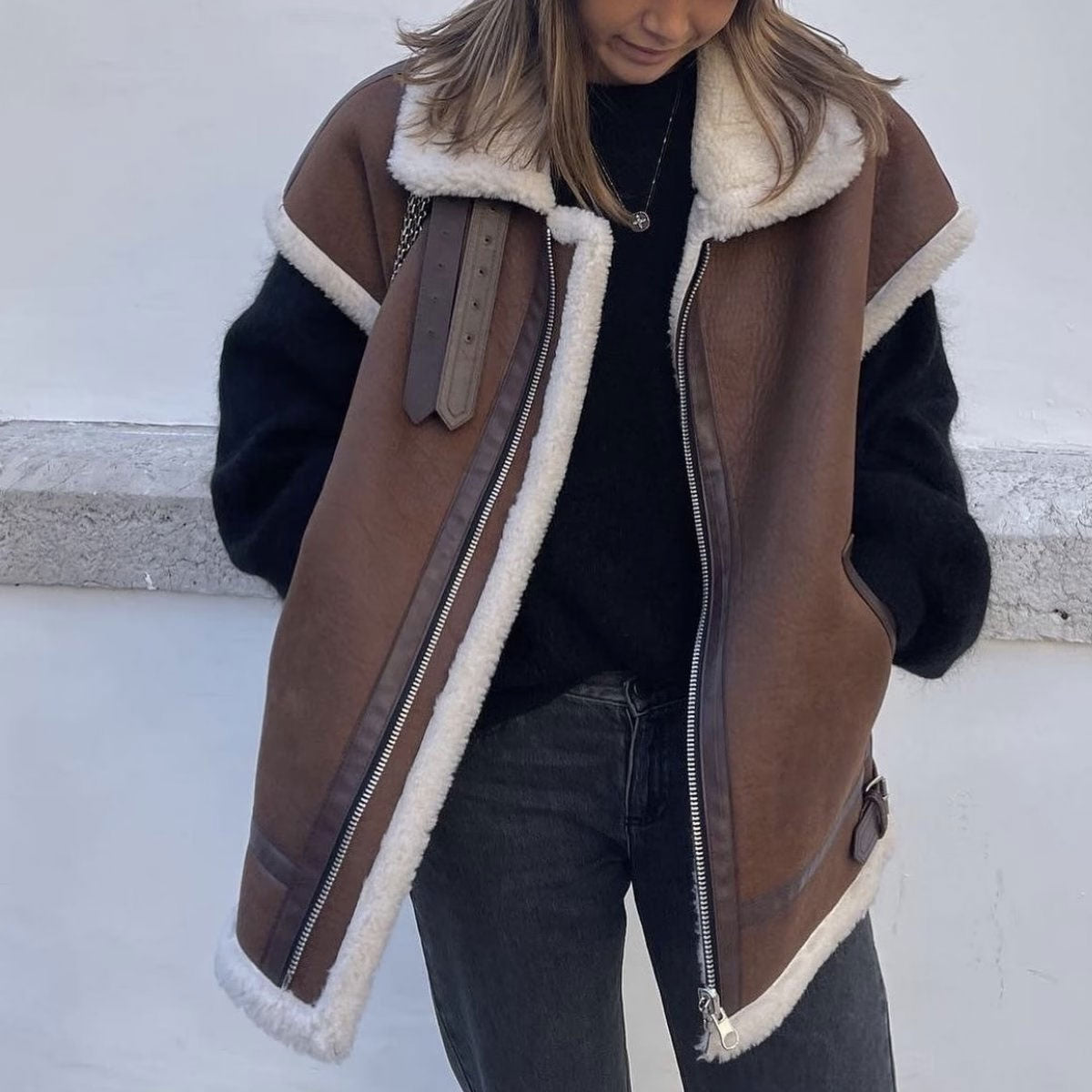 Women Cotton Coat Loose Suede Imitation Lamb Wool Vest