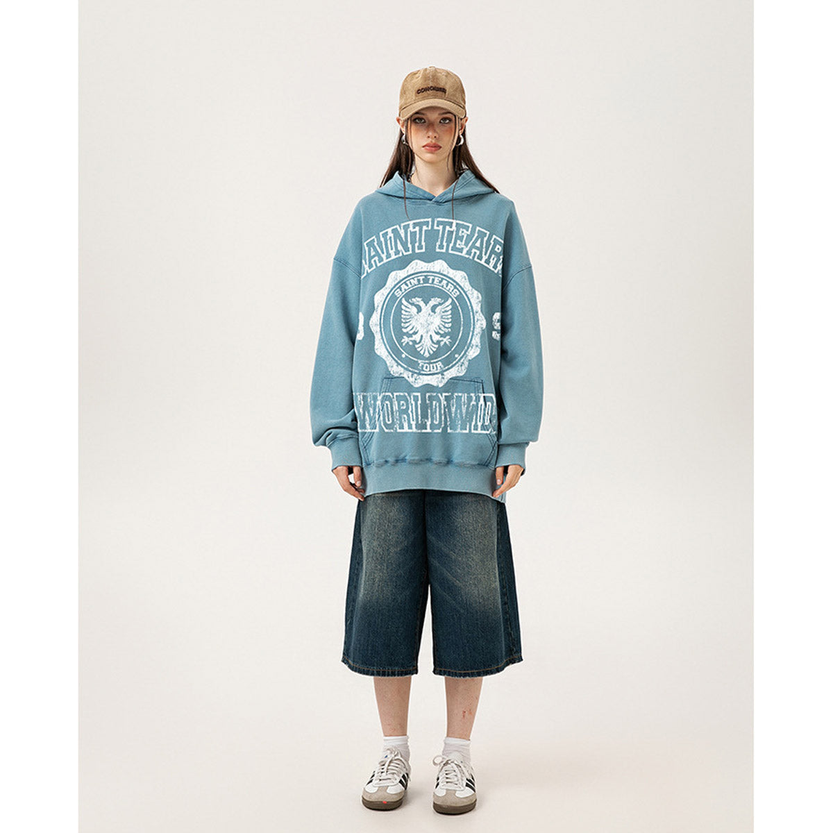 Unisex Hoodies Saint Michael Old Loose Sweater