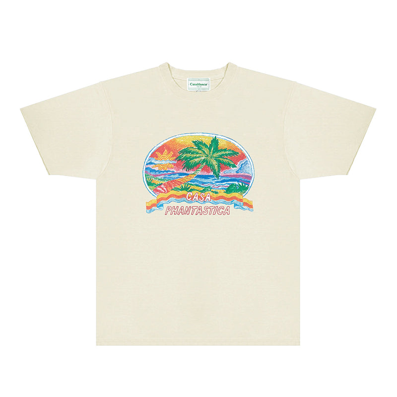Casablanca T Shirts Fashion Print Street