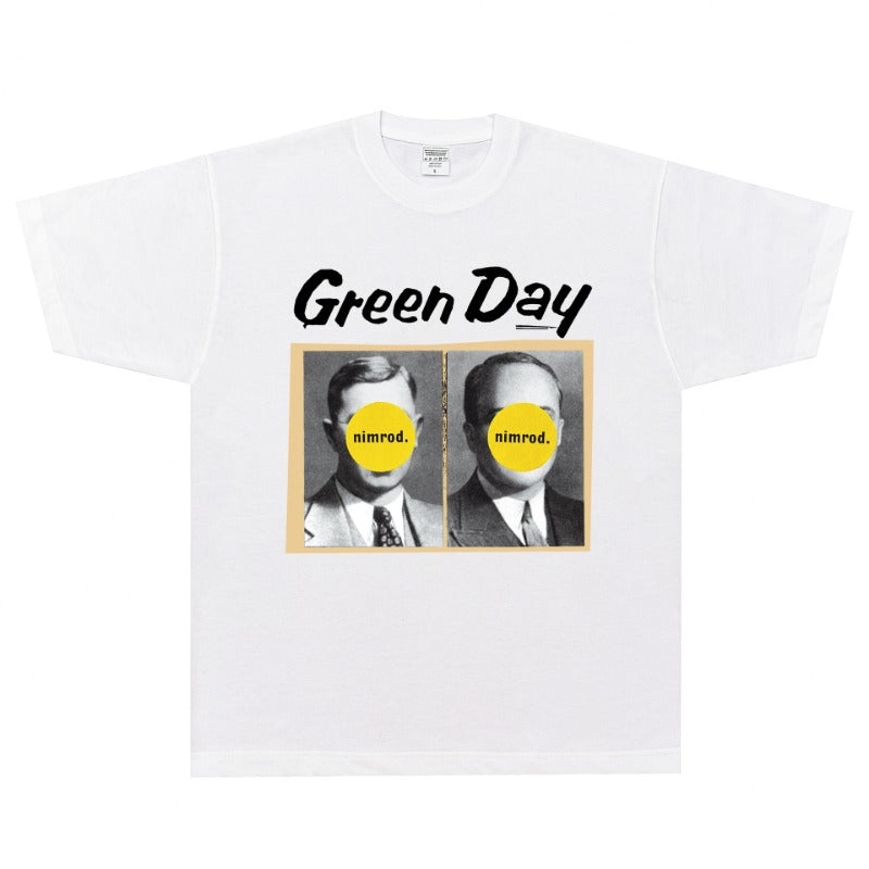 Green Day T Shirt Retro Loose