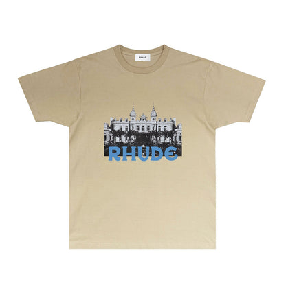 Rhude T Shirts Printed Trendy Pure Cotton