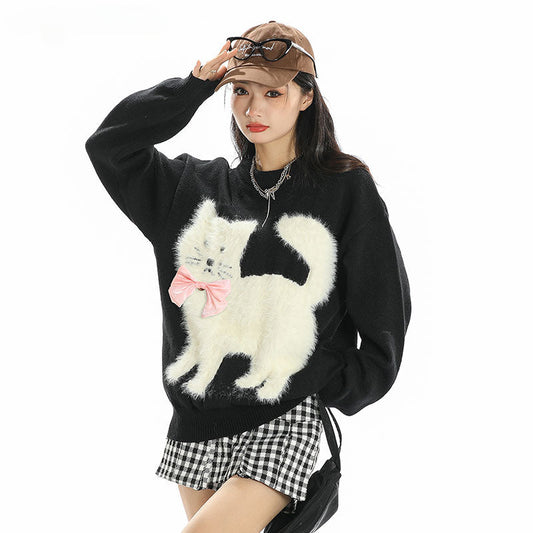 Women Sweater Sweet Idle Style Soft Knitted Sweater All-Matching