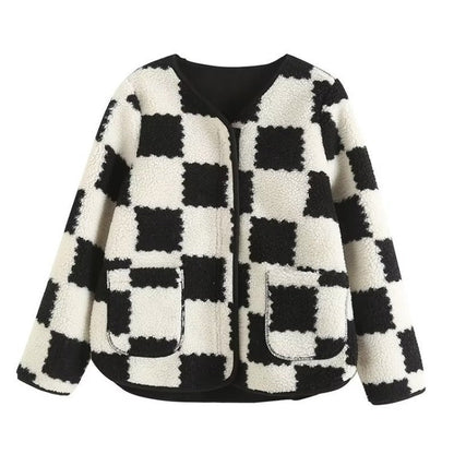 Women Cotton Coat Imitation Lamb Plush Loose