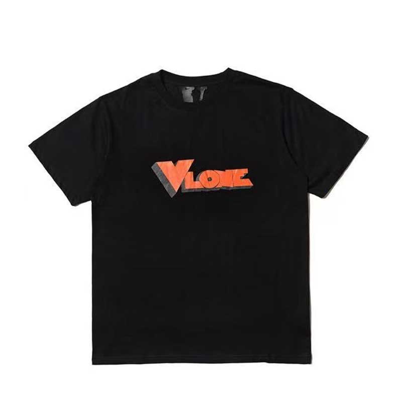 Vlone T Shirts Cartoon Character Eye Print Short Sleeve T-shirt Men's and Women's Large V Loose Half Sleeve