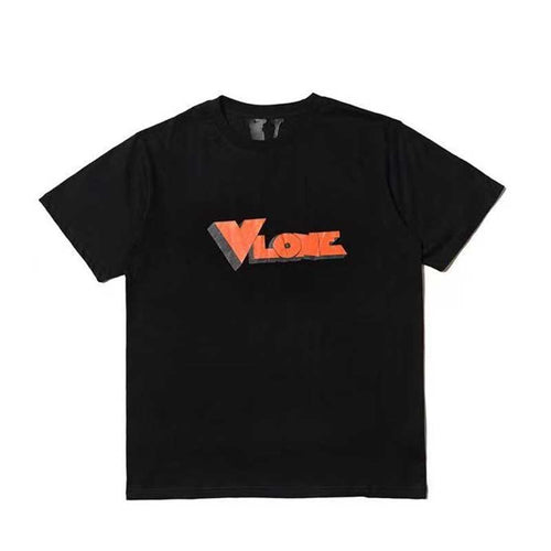 Vlone T Shirts Cartoon Character Eye Print Short Sleeve T-shirt Men's and Women's Large V Loose Half Sleeve