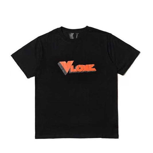 Vlone T Shirts Cartoon Character Eye Print Short Sleeve T-shirt Men's and Women's Large V Loose Half Sleeve