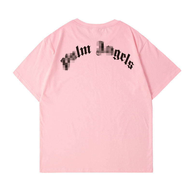 Palm Angels T Shirts Palm Angels Love Teddy Bear Printed Short Sleeve T-shirt
