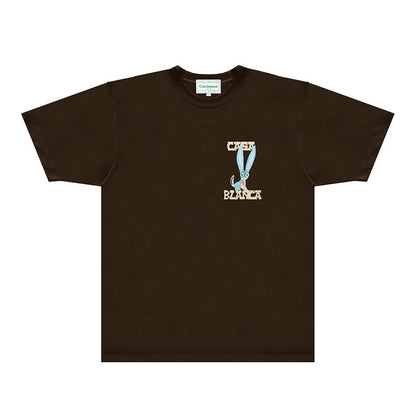 Casablanca T Shirts Fashion Print Street