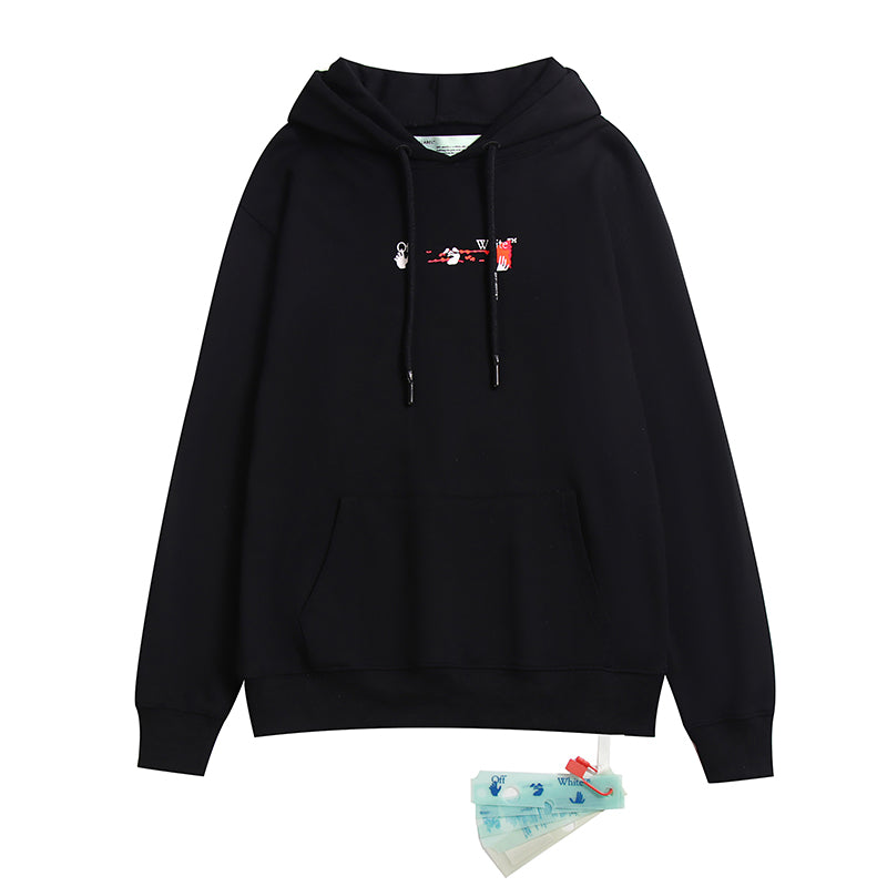 OW Hoodie Wasteland Colorful Graffiti Long Sleeve Cotton
