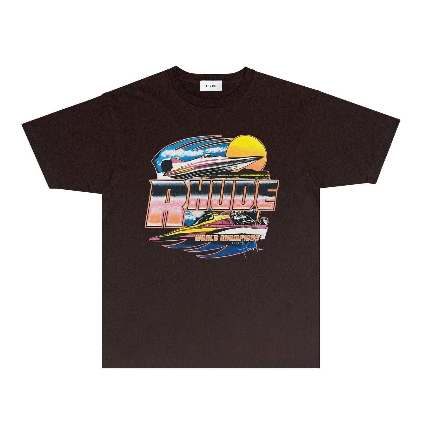 Rhude T Shirts Printed Trendy Pure Cotton